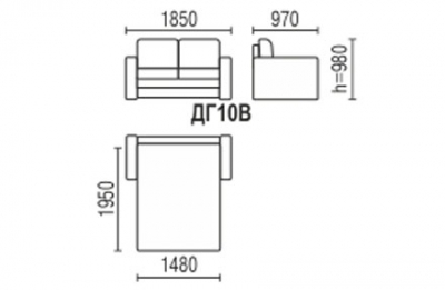 Диван «Глория 10» выкатной